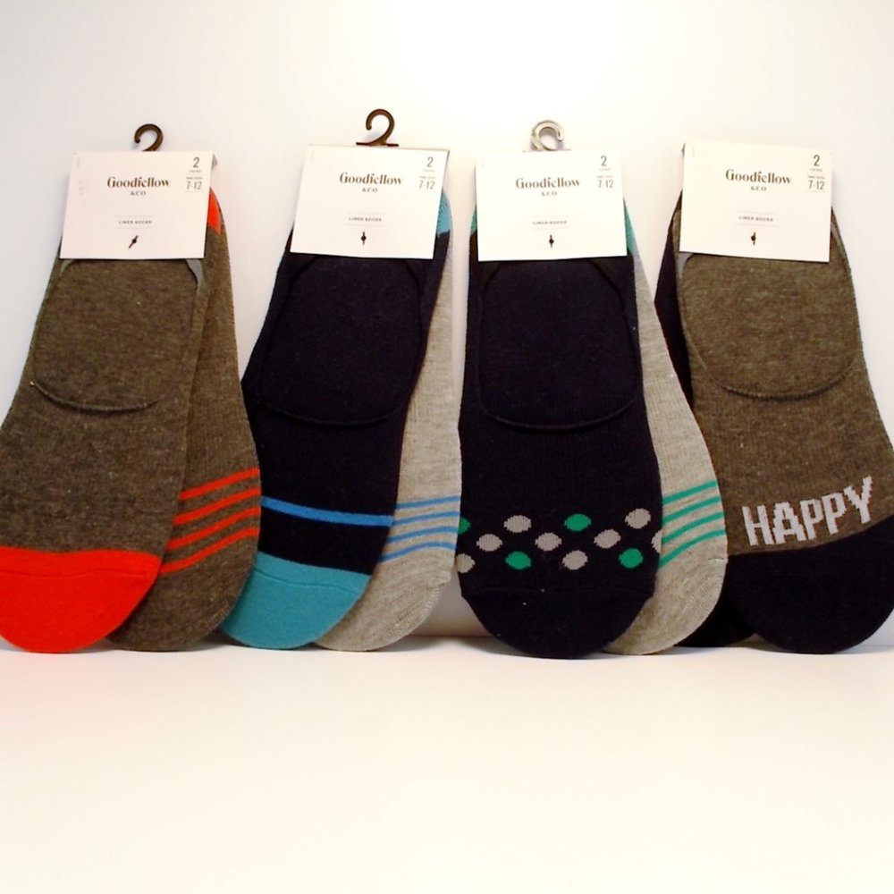 4 Pair of Men's Sock Liners Size 7-12 Goodfellows